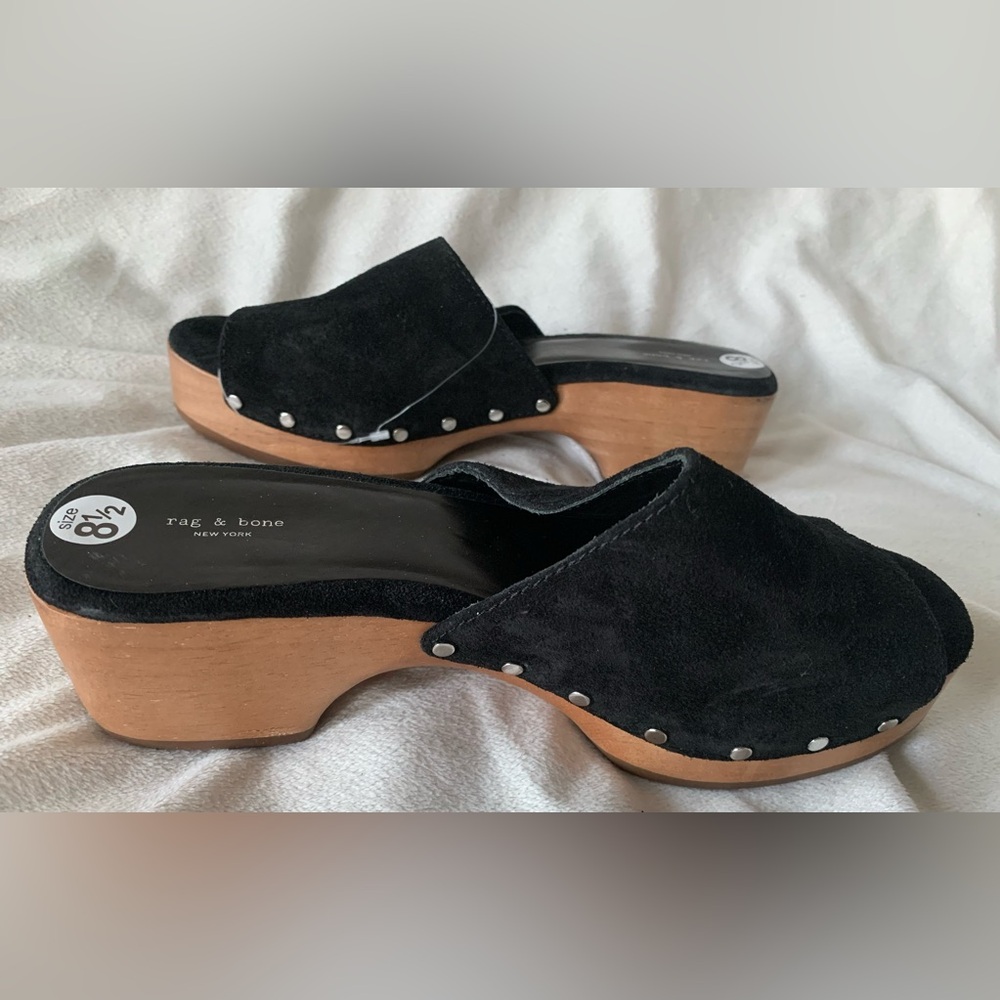 New Rag & Bone Mara Slip On Studded Platform Clog Slide Size US 9/39 - Picture 12 of 14